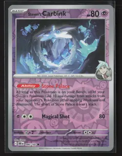 Steven's Carbink Common SV10: Destined Rivals 086/182 NM Pokemon Reverse Holo - Image 1