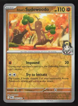 Ethan's Sudowoodo Common SV10: Destined Rivals 093/182 NM Pokemon Reverse Holo - Image 1