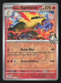Ethan's Typhlosion 034/182 Rare Destined Rivals Pokemon Reverse Holo Near Mint - Image 1