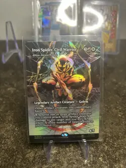 MTG Iron Spider, Civil Warrior Borderless Foil - Image 1