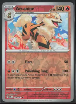 Arcanine Uncommon SV10: Destined Rivals 028/182 NM Reverse Holo - Image 1