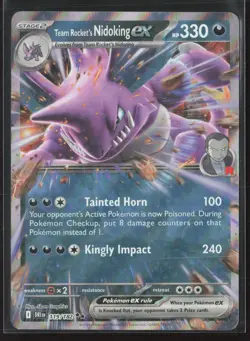 Team Rocket's Nidoking ex Double Rare SV10: Destined Rivals 119/182 NM Pokemon - Image 1