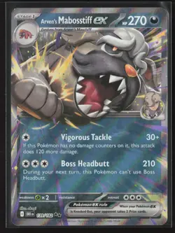 Arven's Mabosstiff ex - Double Rare SV10: Destined Rivals 139/182 NM Pokemon - Image 1