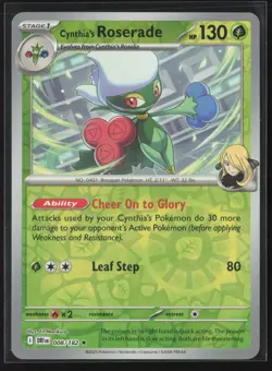 Cynthia's Roserade Rare SV10: Destined Rivals 008/182 NM Pokemon Reverse Holo - Image 1