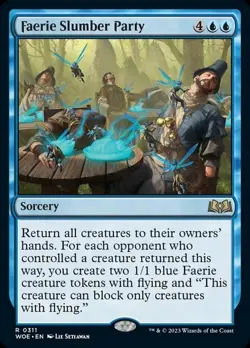 MTG Faerie Slumber Party - Foil, Wilds of Eldraine, Lightly Played, English - Image 1