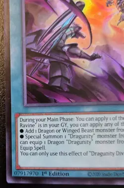 Dragunity Divine Wind BLGG-EN015 1st Ed. Ultra Rare Glorious Gallery Yu-Gi-Oh! - Image 4