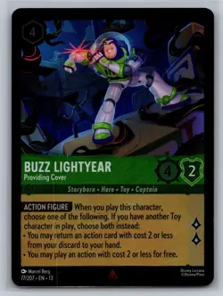 Attack of the Vine! Disney Lorcana Buzz Lightyear - Providing Cover 77/207 NM - Image 1