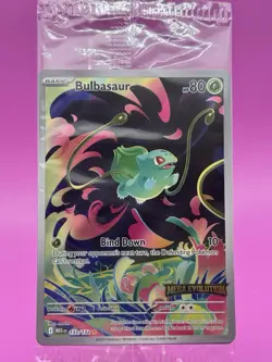 Pokemon TCG Bulbasaur Mega Evolution Stamped Card 133/132 Near Mint Sealed NM - Image 1