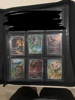 Pokemon TCG Binder Page Lot - English Foil Cards: Charizard Mew Pikachu - Image 3