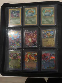 Pokemon TCG Binder Page Lot - English Foil Cards: Charizard Mew Pikachu - Image 4