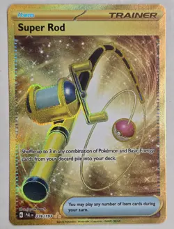 Super Rod Hyper Rare SV02: Paldea Evolved 276/193 NM Holo Pokemon Card TCG - Image 1