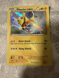 Pikachu Libre XY Trainer Kit Suicune 30/30 Pokemon Card MP - Image 1