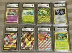 Pokemon TCG CGC Graded 8 Card Lot English - Image 1