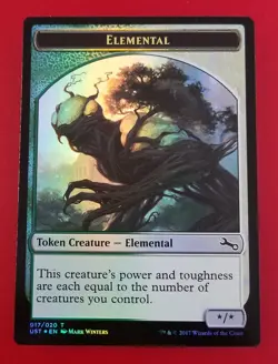 1x Elemental | FOIL TOKEN 017/020 | Unstable | MTG Magic Cards - Image 1