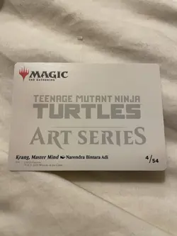 MTG TMNT Art Series Krang, Master Mind Art Card Gold Stamped 4/54 - Image 2