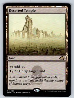 Deserted Temple 301 Rare Modern Horizons 3 Magic: The Gathering Lightly Played - Image 1