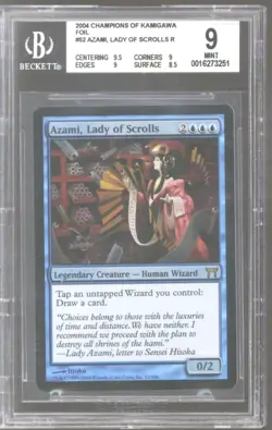 Magic MTG Champions of Kamigawa FOIL Azami Lady of Scrolls BGS 9 NEAR MINT NM - Image 1
