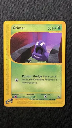 Grimer - AQ: Aquapolis (79/147) WotC e-Reader Common Pokemon Card NM/LP - Image 1