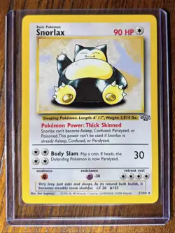 Snorlax Jungle Set 27/64 Rare Unlimited Pokemon TCG - Image 1