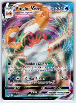 Kingler VMAX 029/172 Holo VMAX Rare Brilliant Stars Pokemon Holo Near Mint - Image 1
