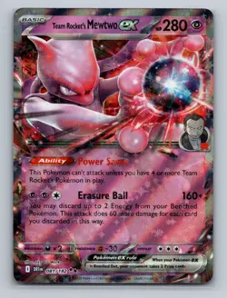 Pokemon SV10: Destined Rivals #081/182 Team Rocket's Mewtwo ex - Image 1