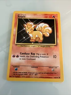 Vulpix 68/102 Pokemon Base Set UNLIMITED EDITION Nm - Image 1