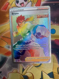Bruno 172/163 Rainbow Hyper Rare Pokemon Battle Styles NM - Image 1