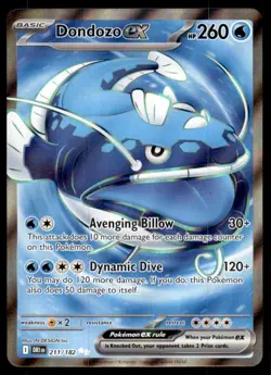 Dondozo ex 211/182 Ultra Rare Destined Rivals Pokemon Holo Near Mint - Image 1