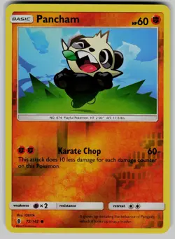 Pancham 72/145 Common Guardians Rising Pokemon Reverse Holo Near Mint - Image 1