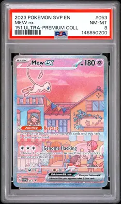 Pokemon Mew EX #53 Promo Scarlet & Violet 151 PSA 8 Rare - Image 1