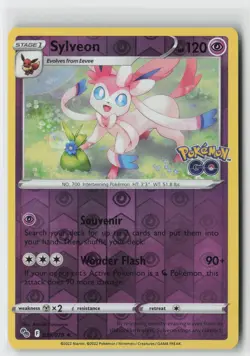 SYLVEON REVERSE HOLO RARE PGO POKEMON GO POKEMON 035/078 NM - Image 1