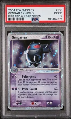 PSA 2 Gengar ex 108/112 Pokemon TCG FireRed & LeafGreen Ultra Rare - Image 1