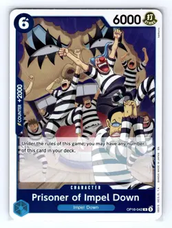 Prisoner of Impel Down OP16-042 R One Piece The Time of Battle Foil NM/M - Image 1