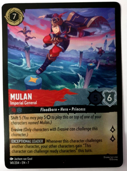 Disney Lorcana Archazia's Island - Mulan Imperial General - FOIL SR - NM 141 - Image 1