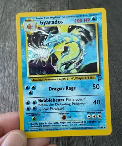 Pokemon TCG Gyarados 6/102 Base Set Unlimited Holo Rare English WOTC 1999 100 HP - Image 1