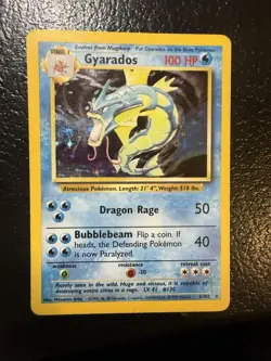 1999 Pokemon TCG Base Set Gyarados Holo Rare 6/102 Unlimited English 100 HP WOTC - Image 1
