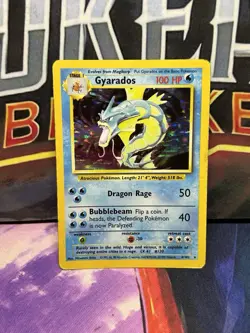 Gyarados 6/102 Holo Pokemon Base Set Unlimited Holo Rare 1999 WOTC - Image 1