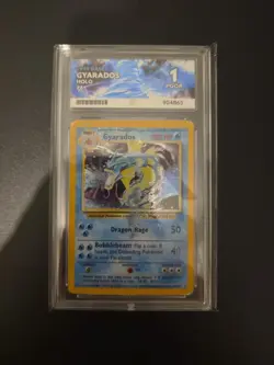 1999 POKEMON BASE SET UNLIMITED #6/102 GYARADOS-HOLO ACE 1 LOW POP - Image 1