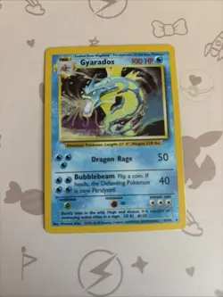 Pokemon Gyarados Holo Rare TCG Card 6/102 Base Set WOTC 1999 Unlimited Vintage - Image 1