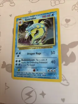 Pokemon Gyarados Holo Rare TCG Card 6/102 Base Set WOTC 1999 Unlimited Vintage - Image 3