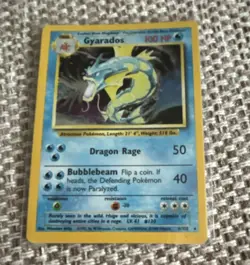 Pokemon TCG Base Set Gyarados 6/102 Holo Rare Unlimited English Wizards (1999) - Image 1