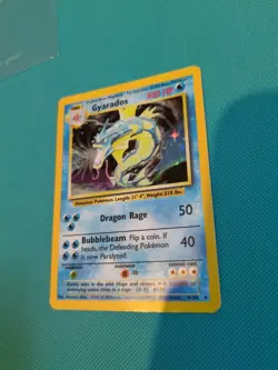 Pokemon Gyarados Holo Rare TCG Card 6/102 Base Set WOTC 1999 Unlimited VintageUK - Image 1