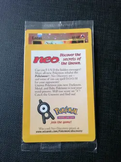Pokemon Entei Black Star Promo Card - REVERSE HOLO - #34 Booster Scelle / Sealed - Image 1