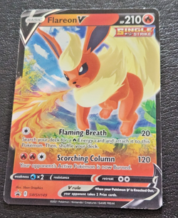 FLAREON V Holo Full Art Promo Pokemon Card ( SWSH149 Sword & Shield 2021 LP/MP ) - Image 1