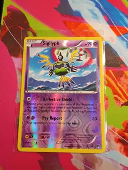 Sigilyph 55/122 XY BREAKpoint Reverse Holo Pokemon TCG Card NM - Image 1
