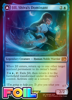 x1 Jill Shiva's Dominant / Shiva Warden of Ice FOIL FIN Final Fantasy MTG 58 1x - Image 1