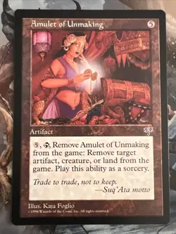 1x Amulet of Unmaking Mirage LP MTG Magic the Gathering x1 MKE - Image 1