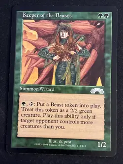 1x Keeper of the Beasts (112) Exodus LP MTG Magic the Gathering x1 MKE - Image 1