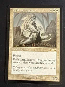 1x Exalted Dragon (6) Exodus MP MTG Magic the Gathering x1 MKE - Image 1