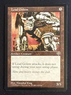 1x Lead Golem Mirage LP MTG Magic the Gathering x1 MKE - Image 1